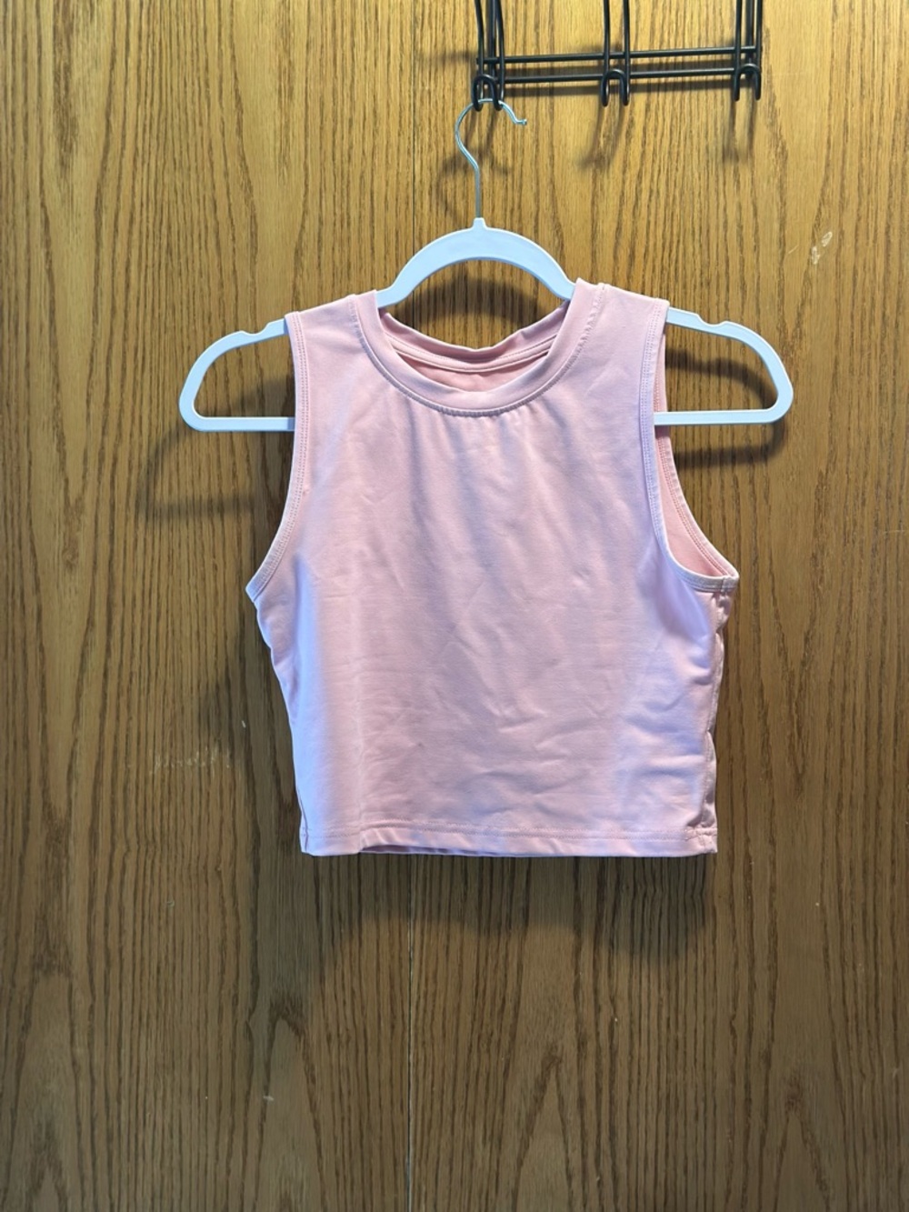 Women's Pink Sleeveless Crop Top